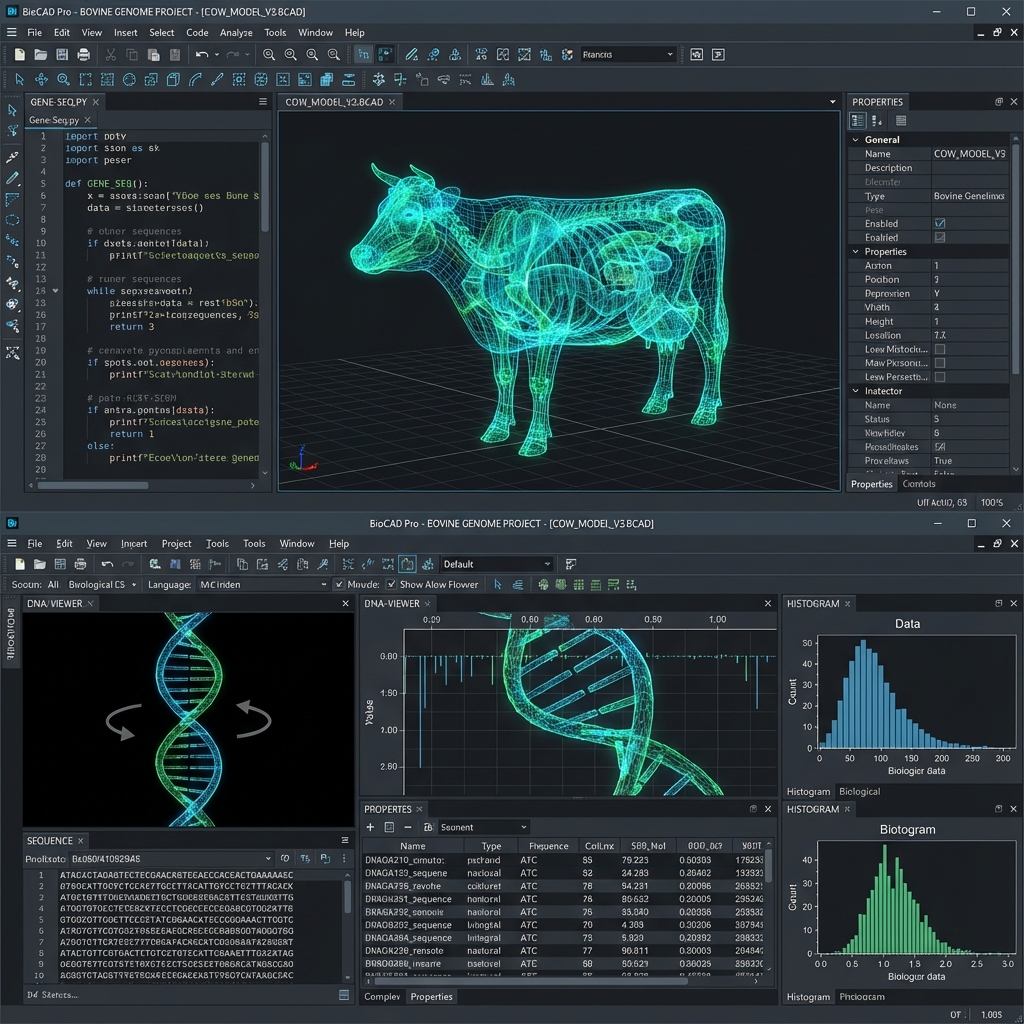 BioCAD IDE Interface showing Computational Design of Biological Structures